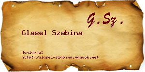Glasel Szabina névjegykártya